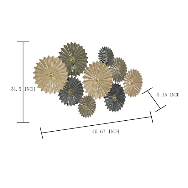 Abstract Metal Wall Decor, 46x25