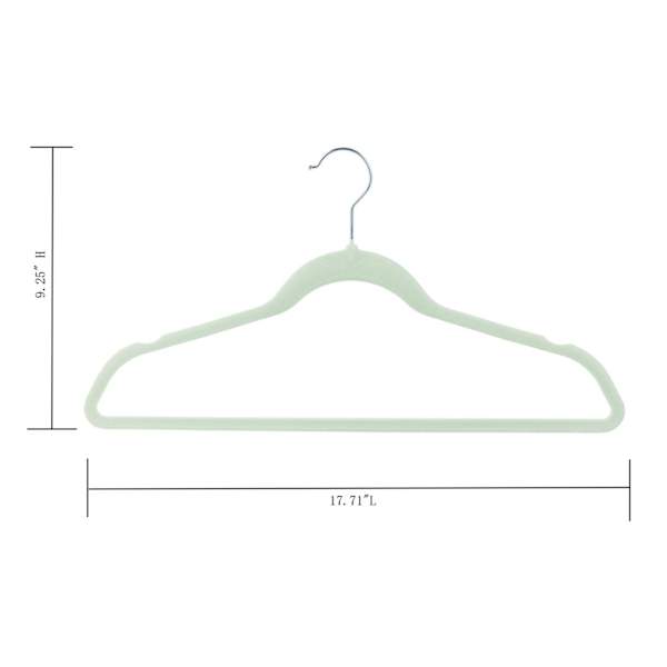 50-Pack Velvet Suit Hangers, Mint