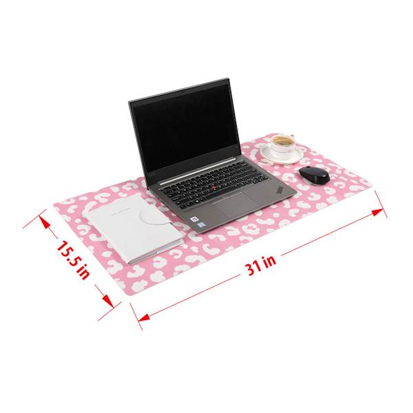 Pink Leopard Desk Pad, 31x15.5