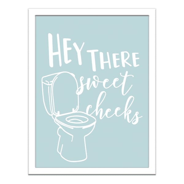 Framed Hey There Sweet Cheeks Wall Art, 17x13