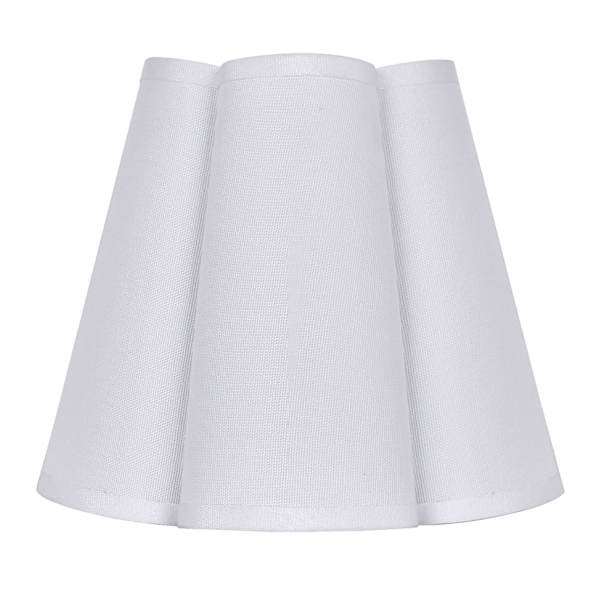 White Scallop Pleat Small Lamp Shade, 10"