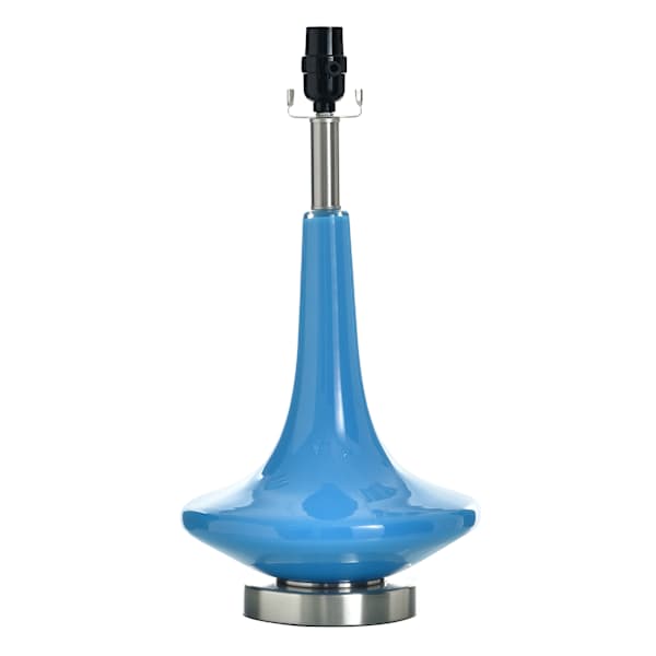 Blue Glass Geenie Medium Table Lamp Base, 19.5"