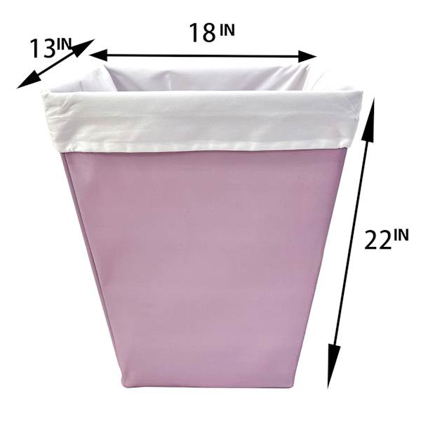 Rectangle Tapered Laundry Hamper, Lavender