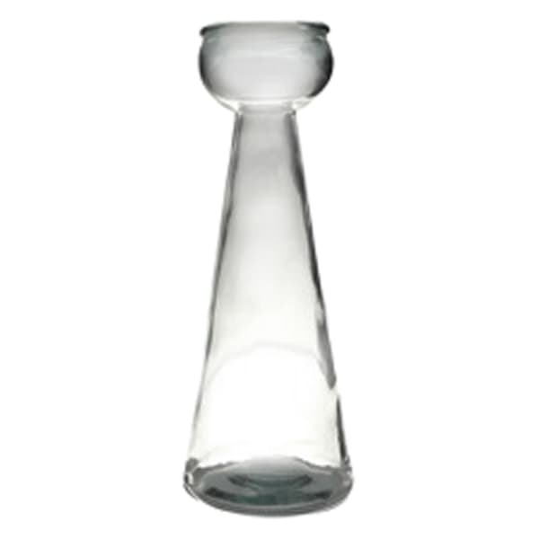 Luz Clear Glass Taper Candle Holder, 16"