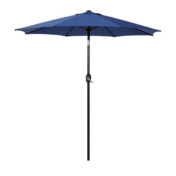 Navy Blue Crank & Tilt Round Patio Umbrella, 7.5'