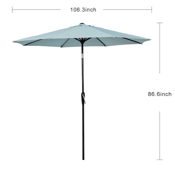 Aquifer Crank & Tilt Round Patio Umbrella, 7.5'