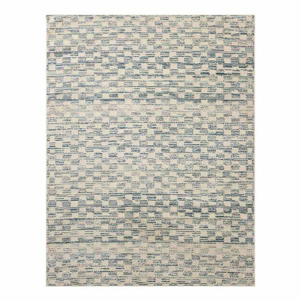 Amana Neutral Checkerboard Area Rug, 5.3x7