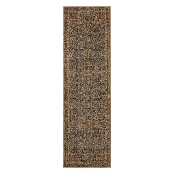 Alexandria Rust & Brown Runner, 2.5x8