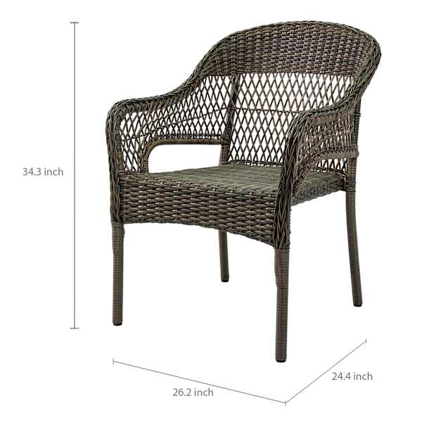 Providence Fairview Wicker Patio Armchair, Brown