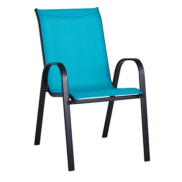 Stackable Sling Patio Chair, Teal