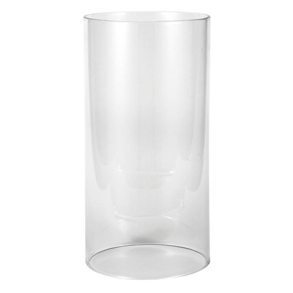 Clear Glass Open Ended Hurricane, 10"