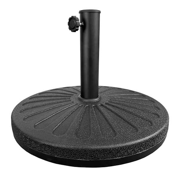 Black Round Umbrella Base with Cement Inside, 40lb