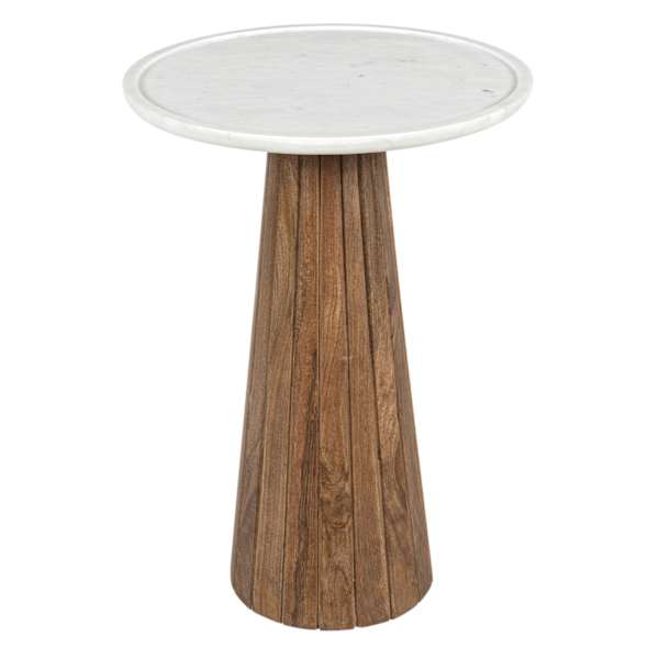 Found & Fable Fabiola Marble Accent Table