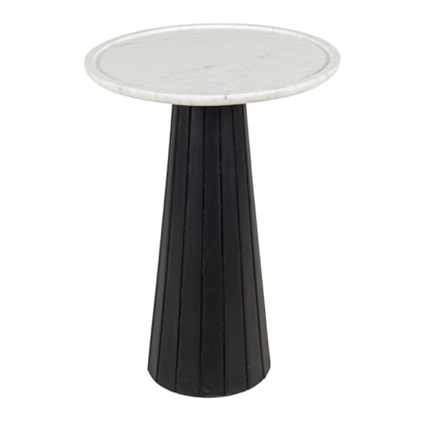 Found & Fable Fabiola Marble Accent Table, Black