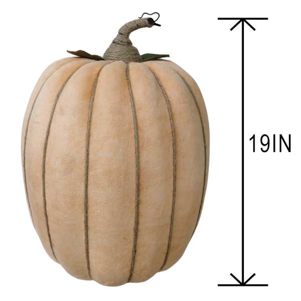 Homespun Harvest Orange Pumpkin, 19"