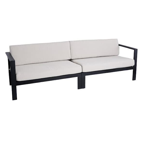 Crosby St. 2-Piece Soho Black Steel Patio Sofa