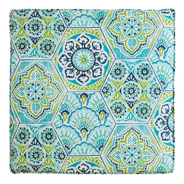 Calista Teal Outdoor Deep Seat Cushion