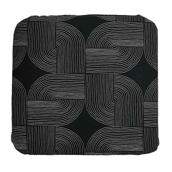 Black Geo Outdoor Chair Cushion