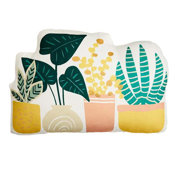 Multi Potted Plant Outdoor Throw Pillow, 13x18