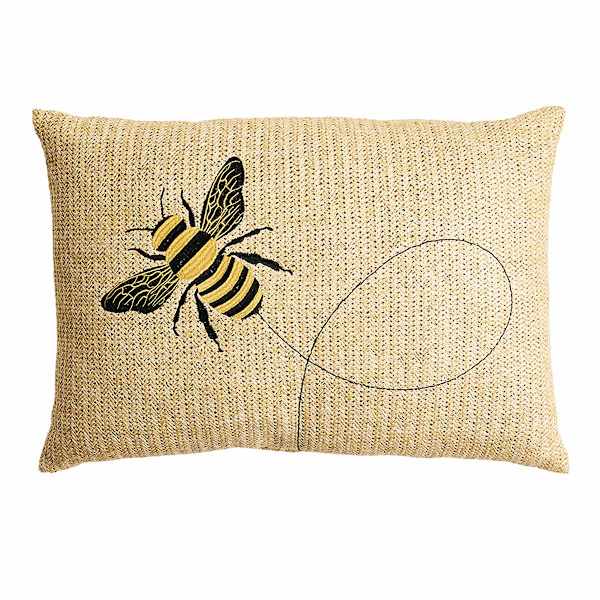 Honeybloom Bee Hermosa Lumbar Outdoor Throw Pillow, 14x20