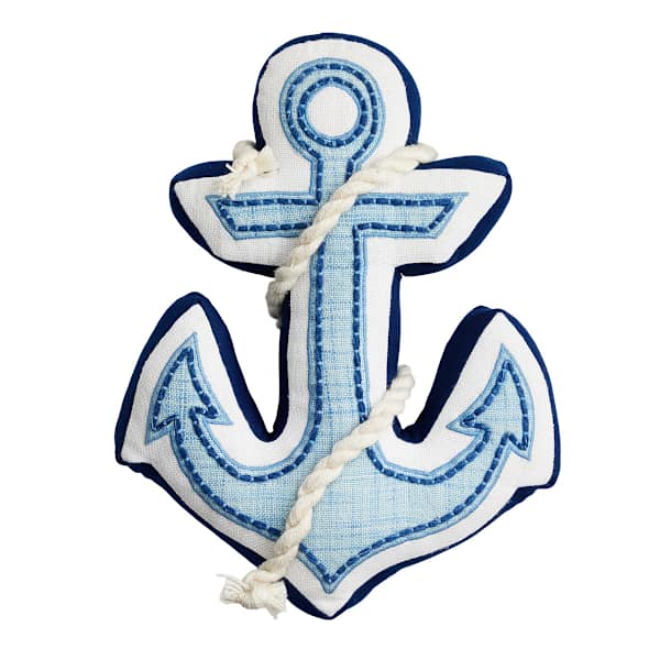 Honeybloom Shaped Anchor Outdoor Throw Pillow, 18x13