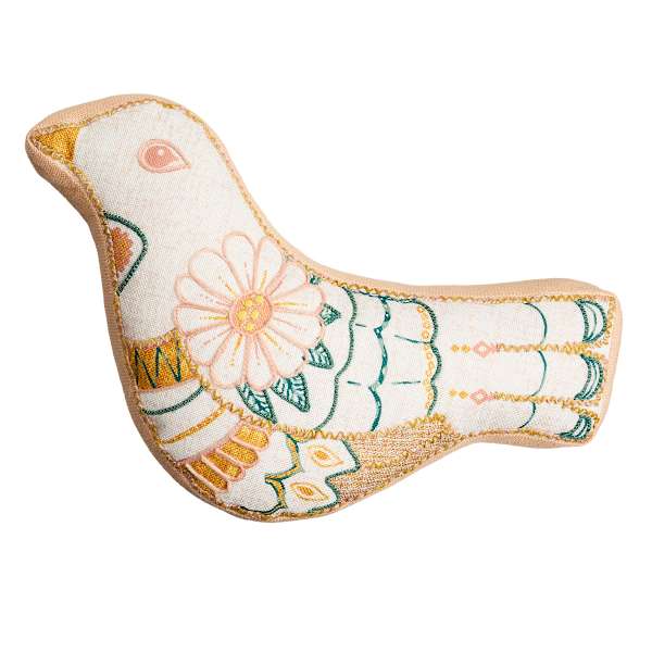 Honeybloom Bird Shaped Outdoor Throw Pillow, 18x12