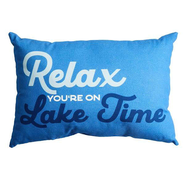 Honeybloom Lake Time Outdoor Lumbar Throw Pillow, 14x20