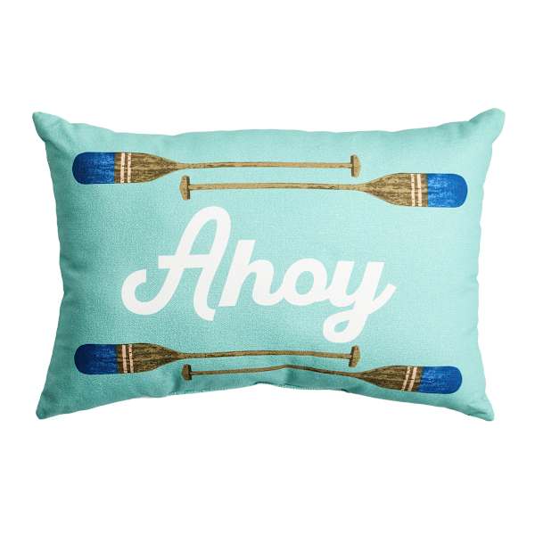 Found & Fable Ahoy Outdoor Lumbar Throw Pillow, 14x20
