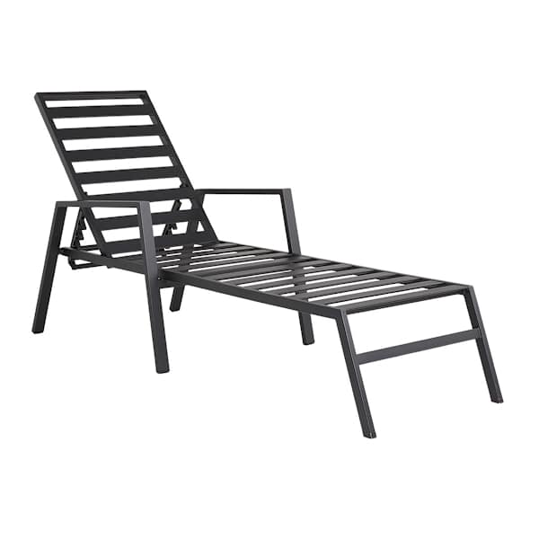 Crosby St. Grammercy Black Chaise Lounge Chair
