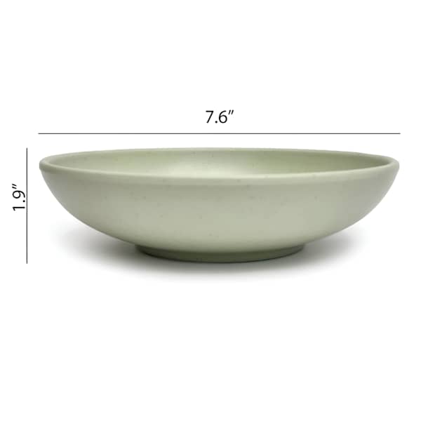 Coupe Matte Green Pasta Bowl