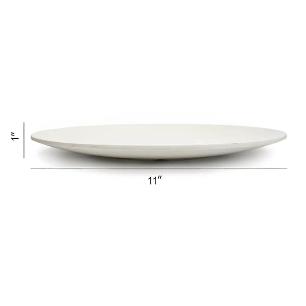 Matte Cream Coupe Dinner Plate