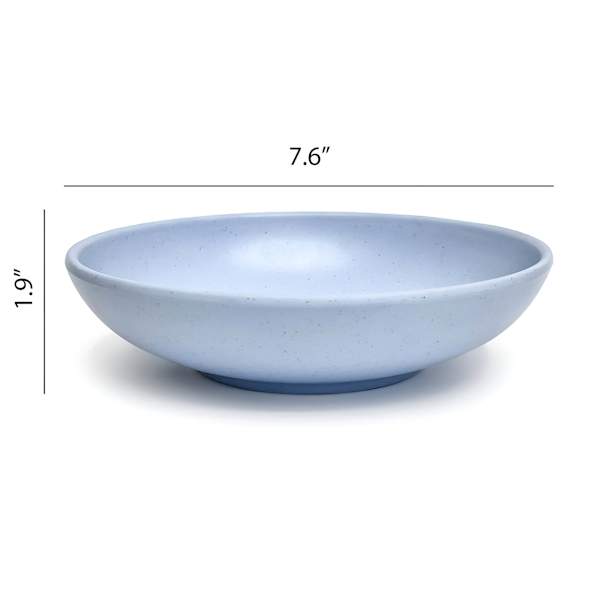 Matte Blue Coupe Pasta Bowl