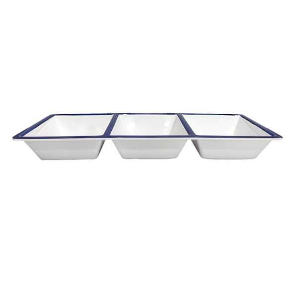 Blue Mosaic 3 Section Serving Dish, 14.7"