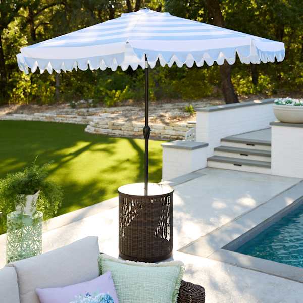 Highland Patio Umbrella & Table 2-Piece Set