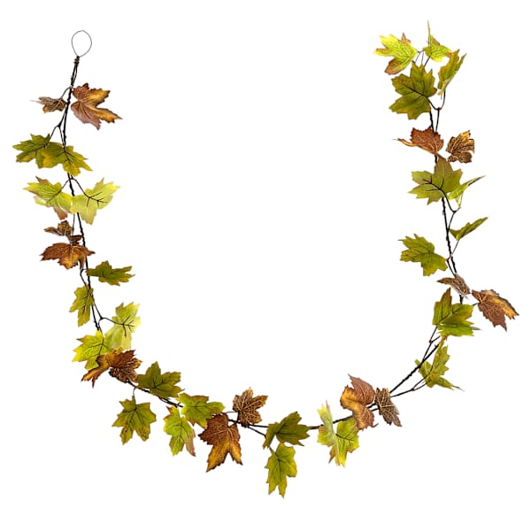 Maple Leaves Coiled Garland, 60"