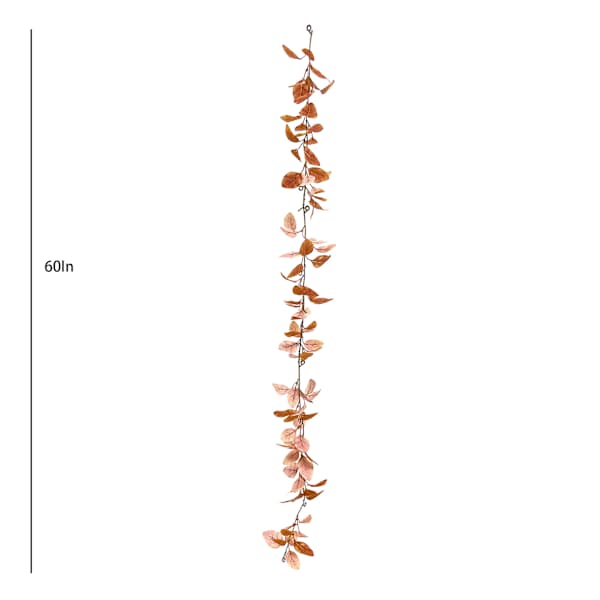 Orange Leaves Coiled Garland, 60"