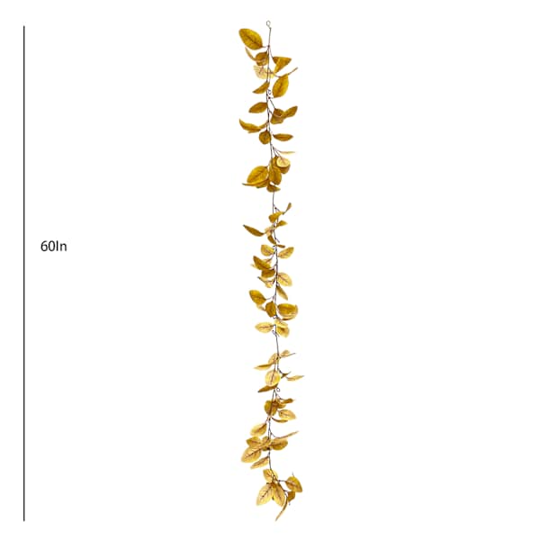 Yellow Leaves Coiled Garland, 60"