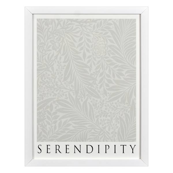 Glass Framed Serendipity Print Wall Art, 13x17