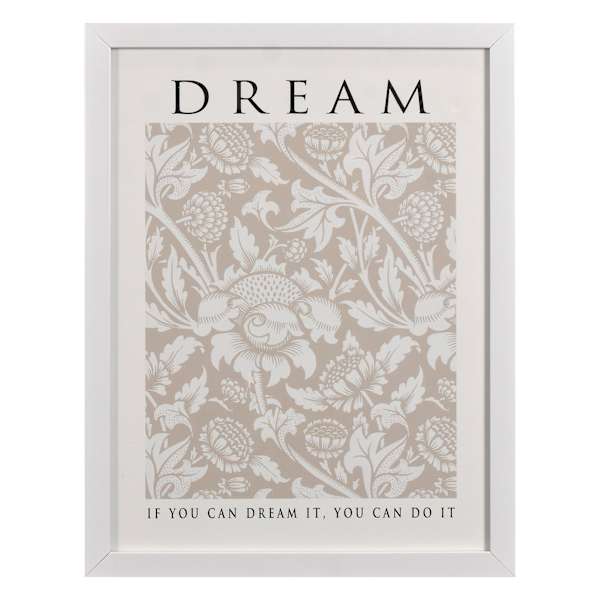 Glass Framed Dream Print Wall Art, 13x17