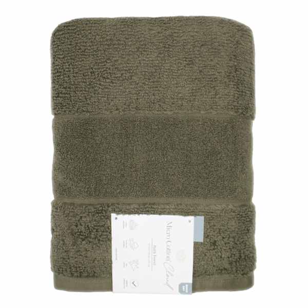 Dark Olive Cloud Bath Towel