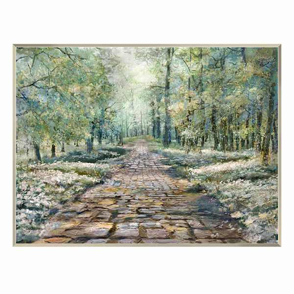 Framed Forest Path Canvas Wall Art, 41x31