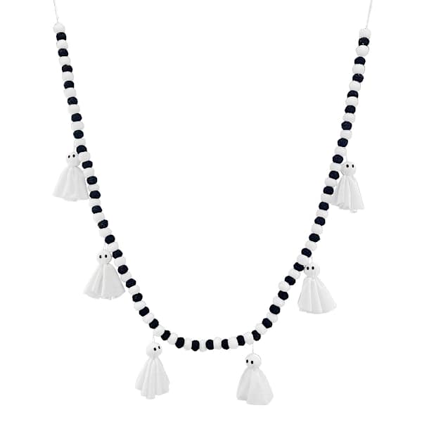 Halloween Ghost Ball Garland, 72"