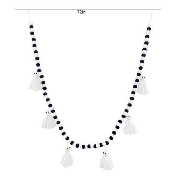 Halloween Ghost Ball Garland, 72"