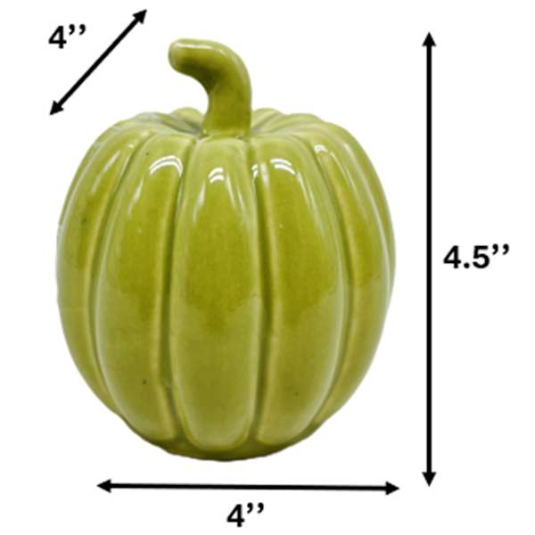 Solid Green Pumpkin, 4.5"
