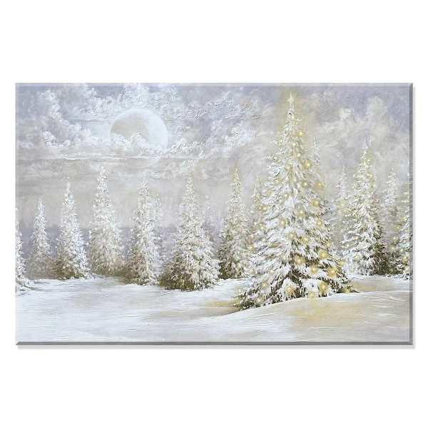 24X36 Winter Scene Canvas with Handpainting, 24x36