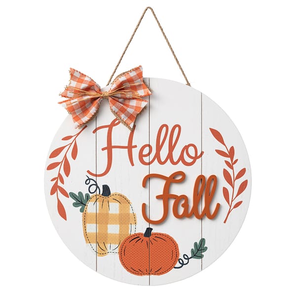 Homespun Harvest Fall Faux Wooden Wall Art, 14"