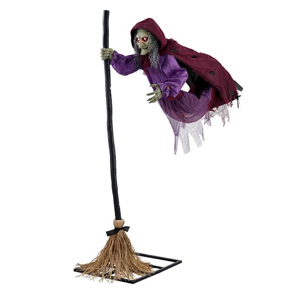 Spellbound Flying Witch Animatronic, 6'