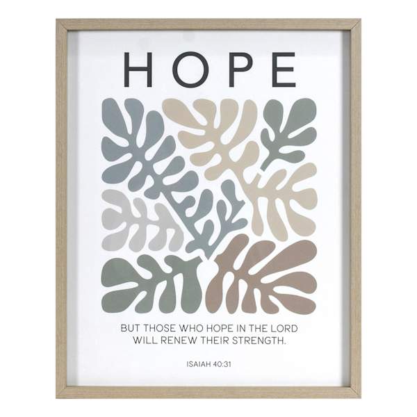 Glass Framed Hope Print Wall Art, 16x20