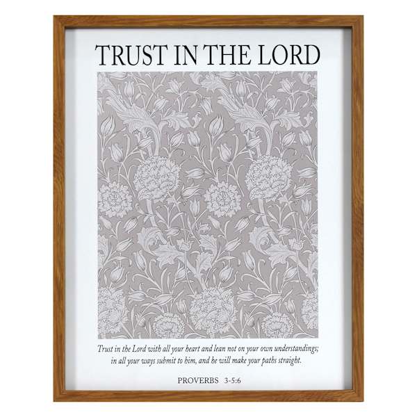 Glass Framed Trust In The Lord Print Wall Art, 16x20