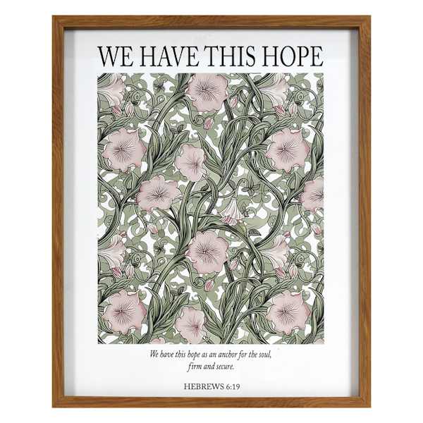Glass Framed We Have This Hope Print Wall Art, 16x20